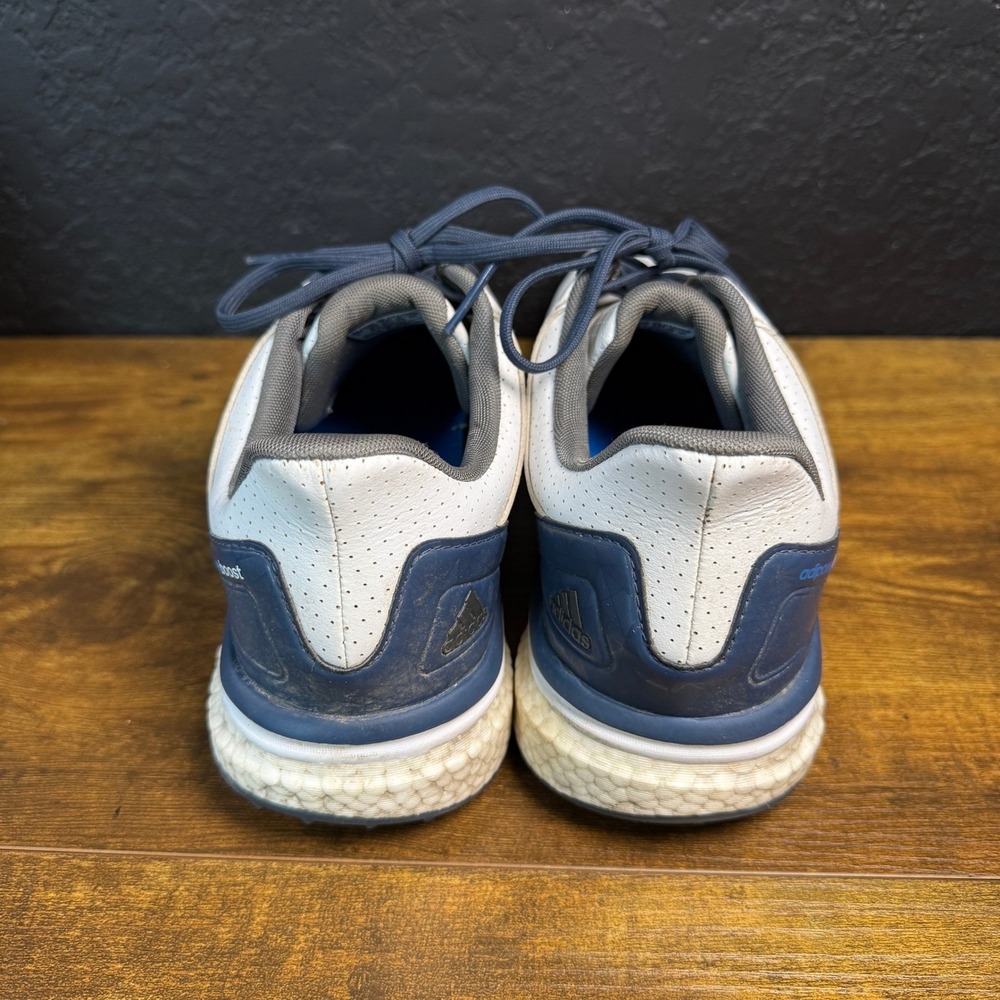 Adidas Adipower Boost Q44661 White Blue Leather Golf Shoes Mens Size 9 - Picture 4 of 7